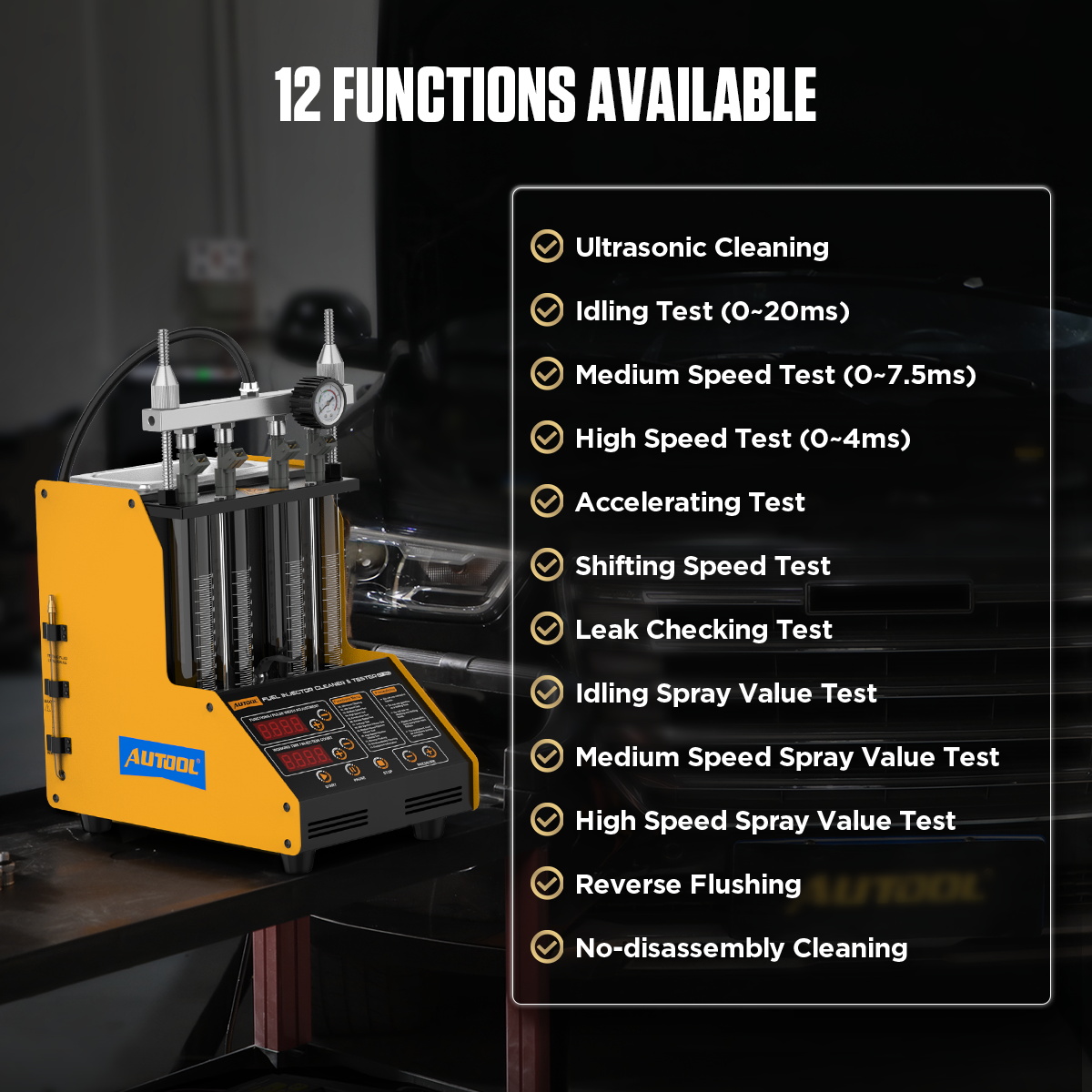 Fuel Injector Cleaner - Car Motorycle Injector Cleaning Machine for