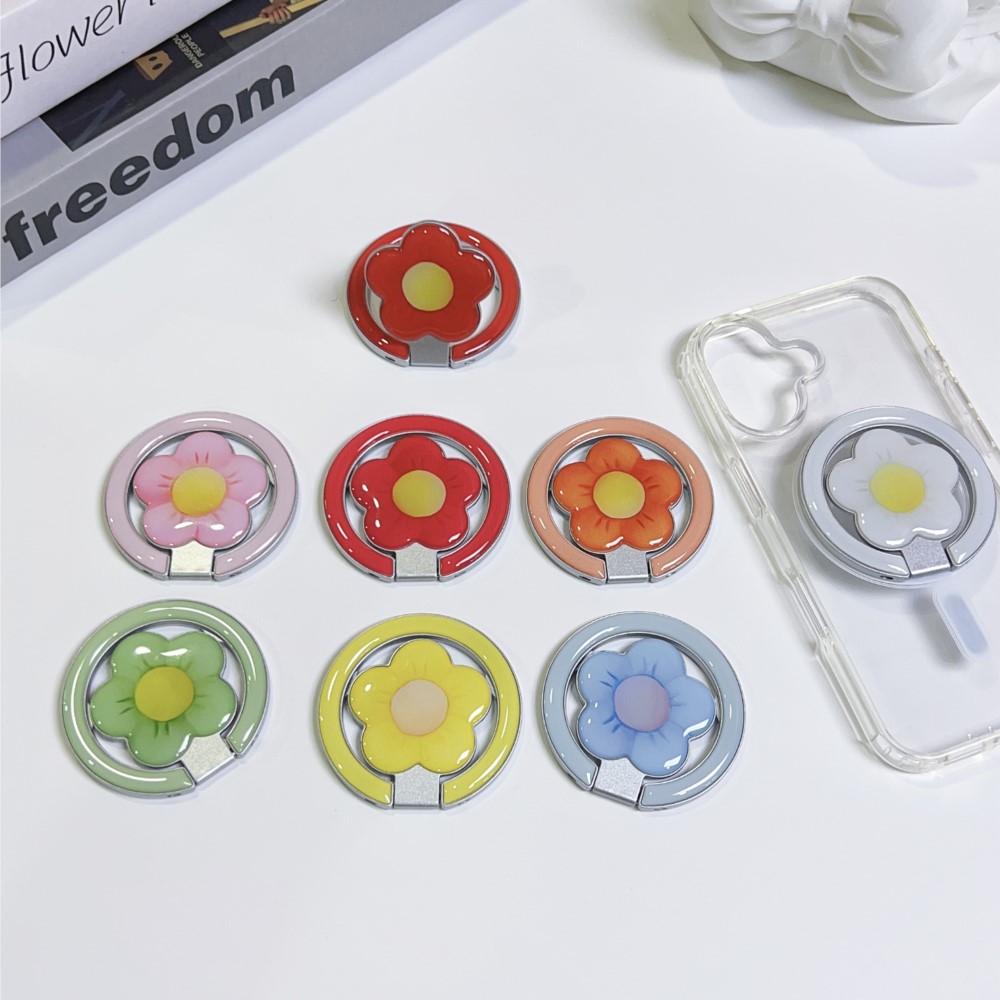 Car Accessories Useful - Flower Magnetic Foldable Kickstand Phone Ring