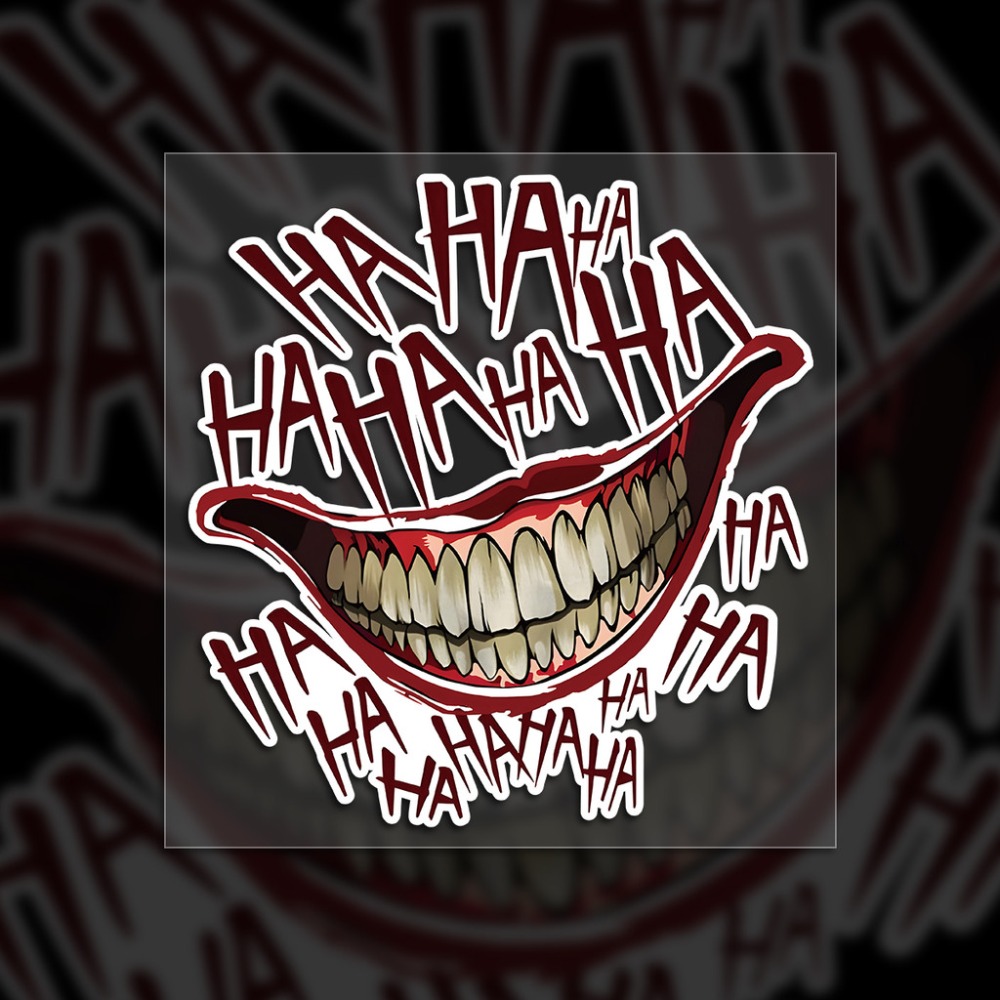 Car Accessories Joker - JDM Clown Mouth HAHAHA Motorcycle Stickers