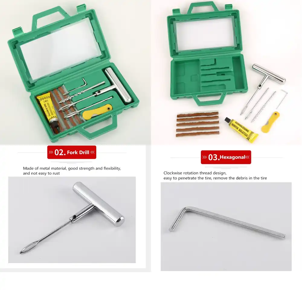 Car Emergency Tool Kit - Car Tire Repair Tool Set With