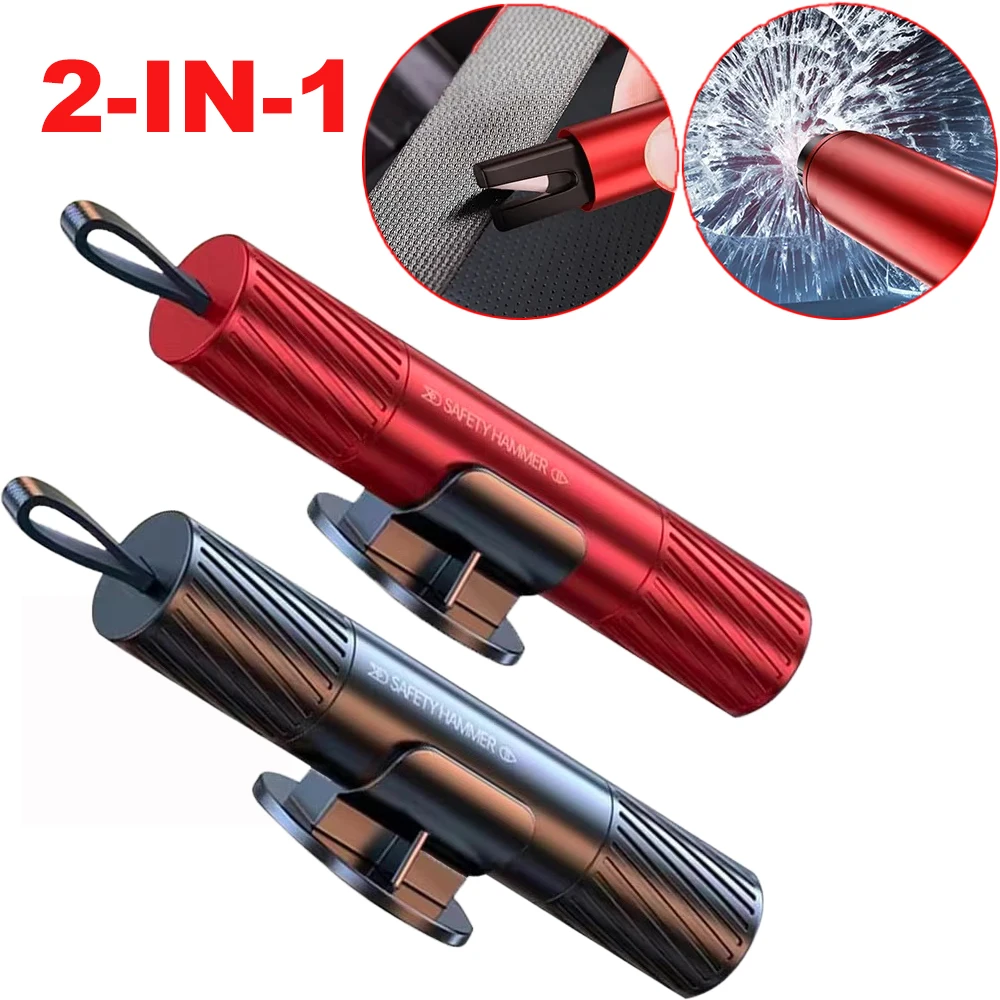 Car Emergency Tool Kit - 2 In 1 Car Safety Hammer