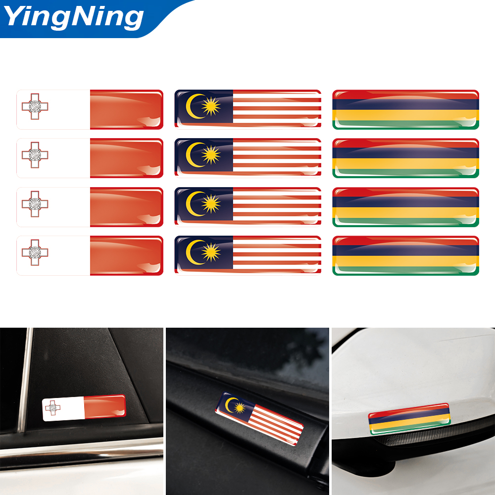 Car Accessories Mauritius - 4PCS 3D Epoxy Domed Sticker Malaysia