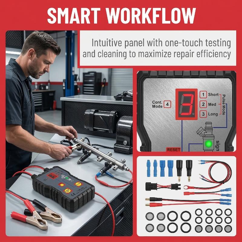 Fuel Injector Cleaner - Car Engine Fuel Injector Tester and