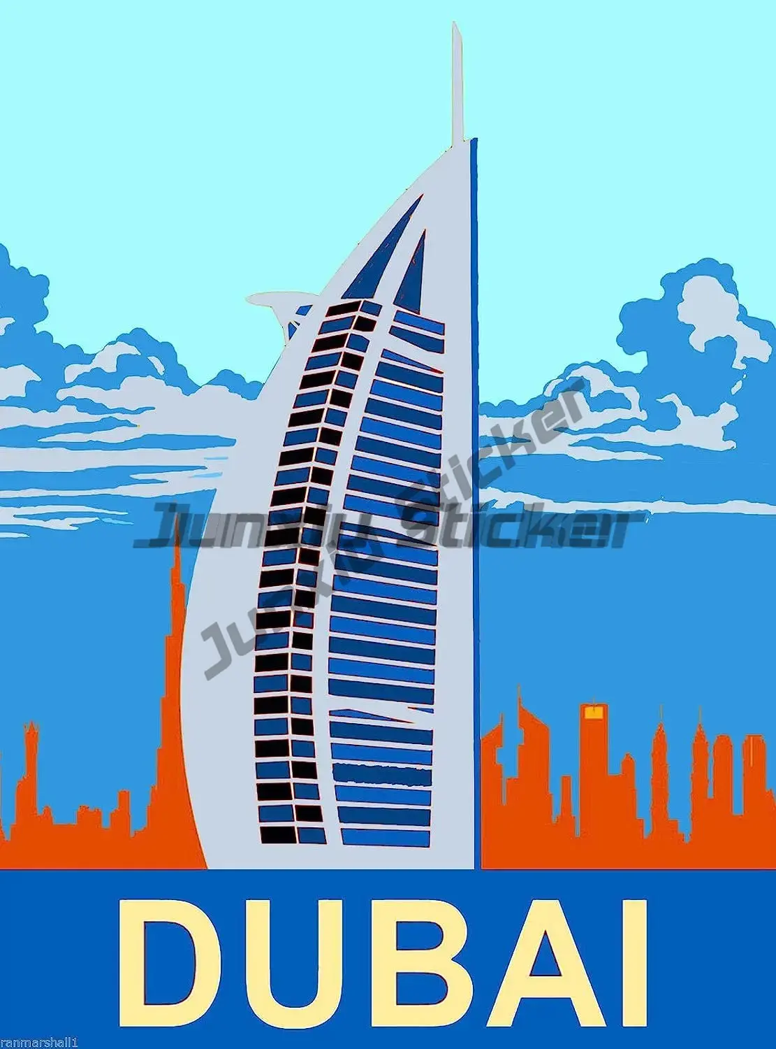 Car Accessories In Dubai - UAE Dubai National Flag Car Stickers