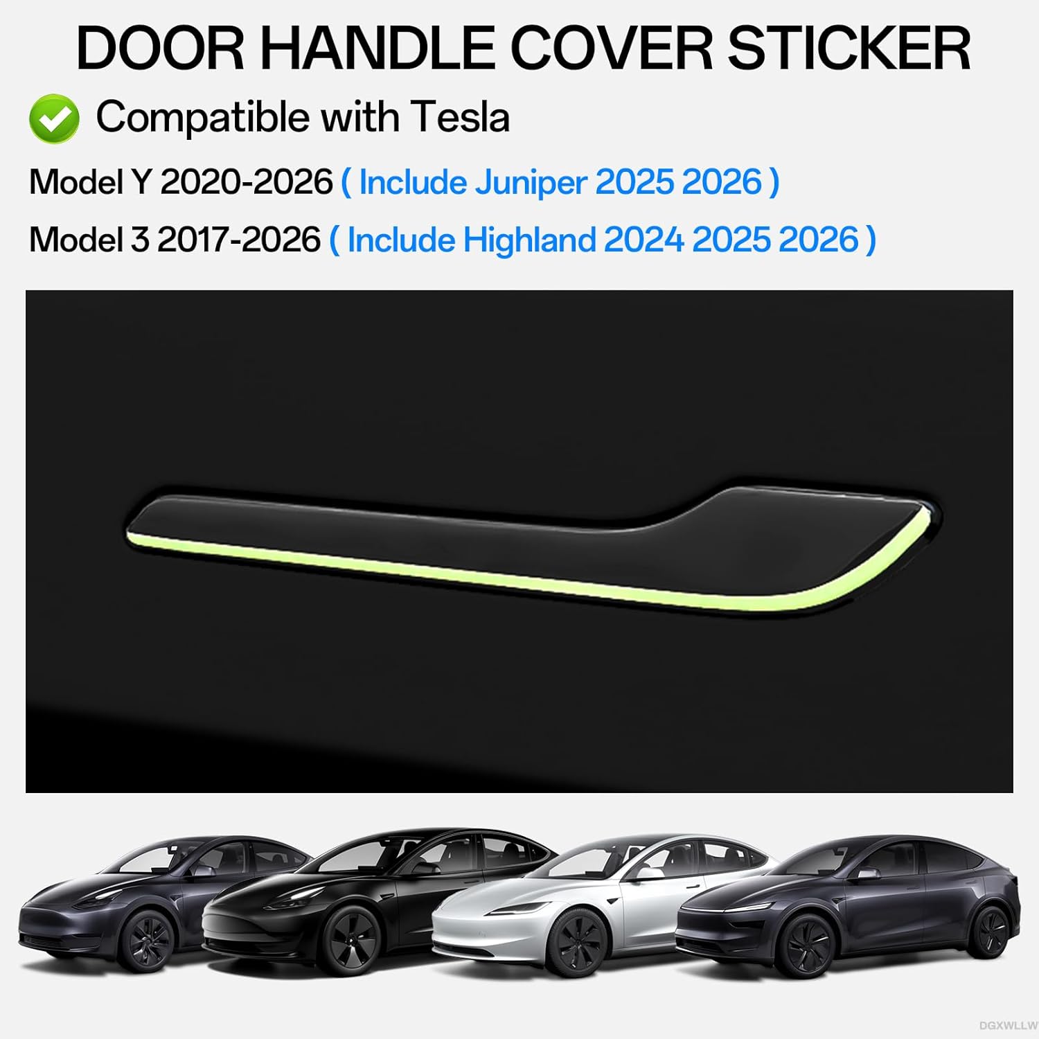 For Tesla Car Sticker Model 3  - Car Door Handle Protector review and price