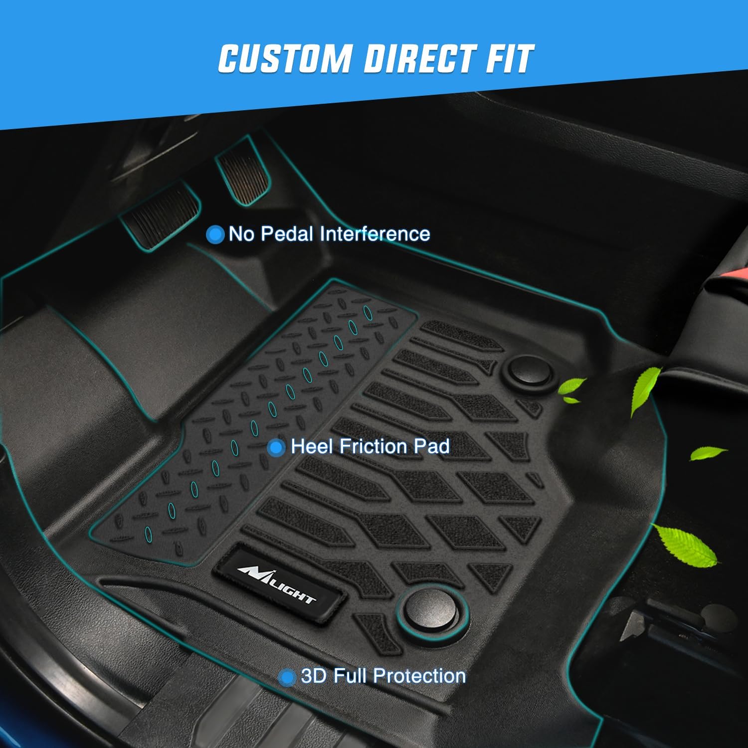 Nilight Floor Mats for Chevy S - Car Floor Mat Rubber review and price