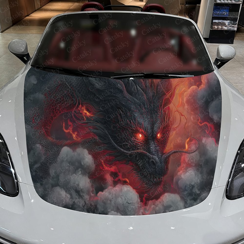 Black Dragon Car Hood Stickers - Car Accessories Gift Ideas review and price
