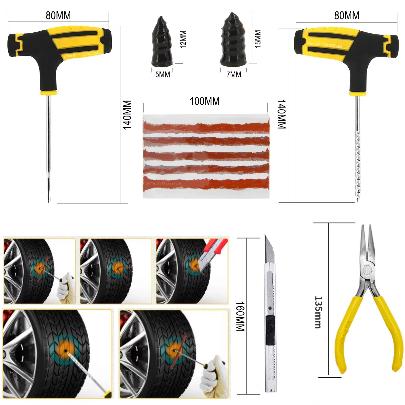 New Car Tire Repair Kit Punctu - Car Emergency Tool Kit review and price