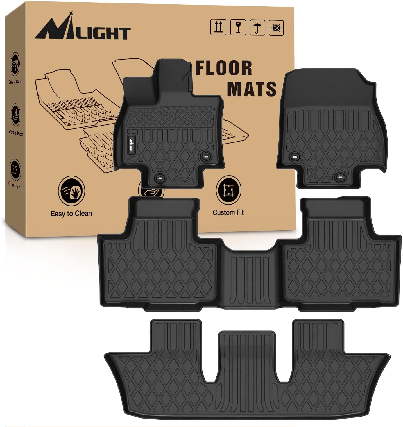 Nilight Custom Fit TPE Floor M - Car Floor Mat Rubber review and price