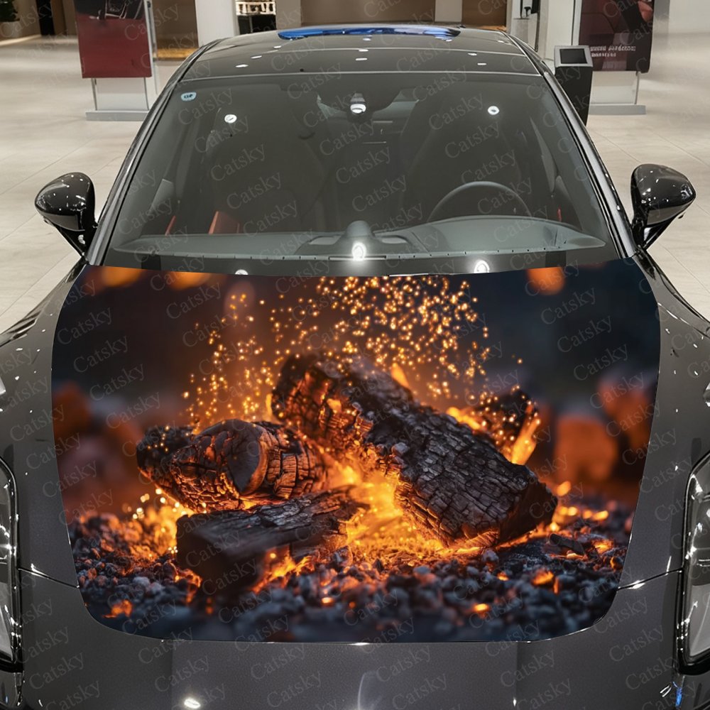 Bonfire Pile Car Hood Stickers - Car Accessories Gift Ideas review and price