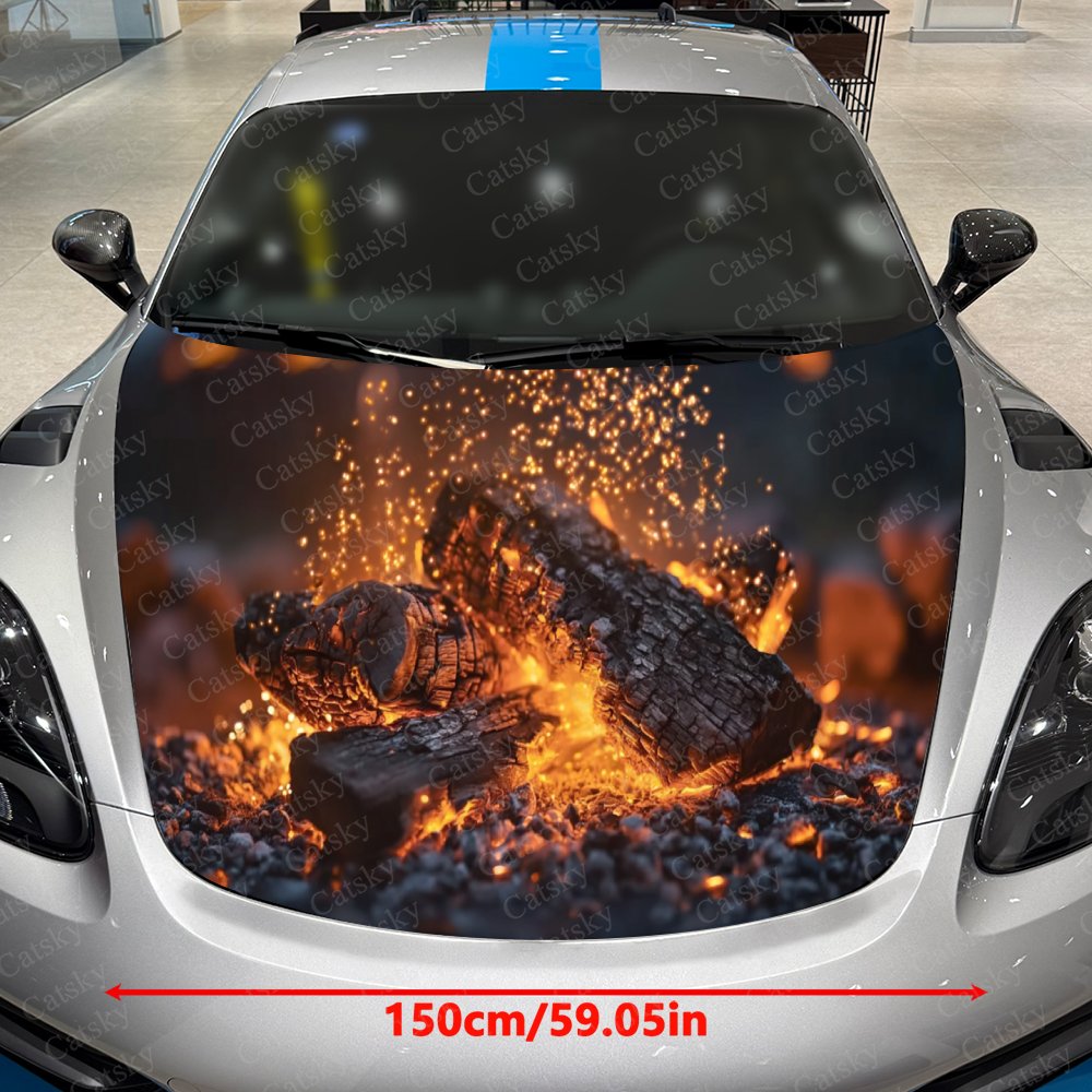 Bonfire Pile Car Hood Stickers - Car Accessories Gift Ideas review and price