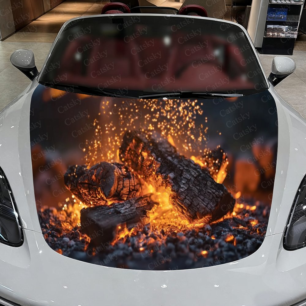 Bonfire Pile Car Hood Stickers - Car Accessories Gift Ideas review and price