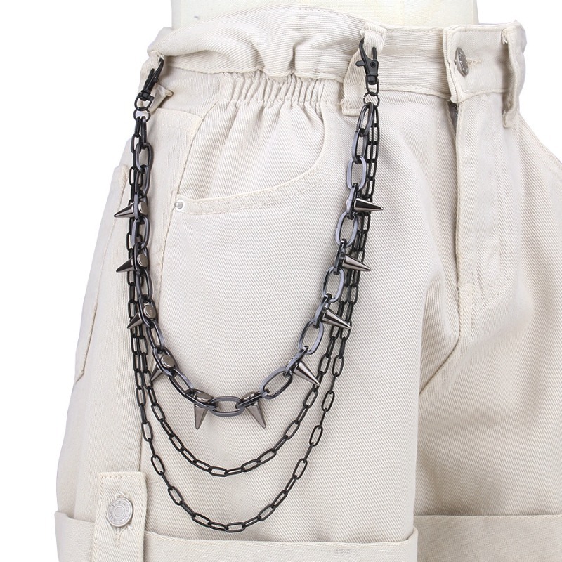 Hip Hop Punk Rock Metal Pants  - Car Accessories Gifts For Men review and price