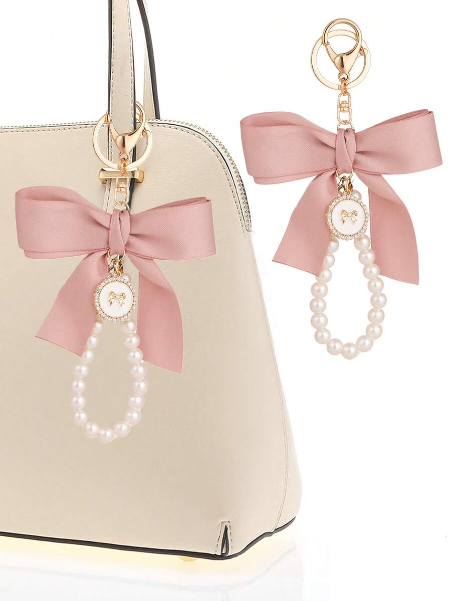 1pc Bow Knot Woven Keychain, F - Car Accessories Gift Ideas review and price