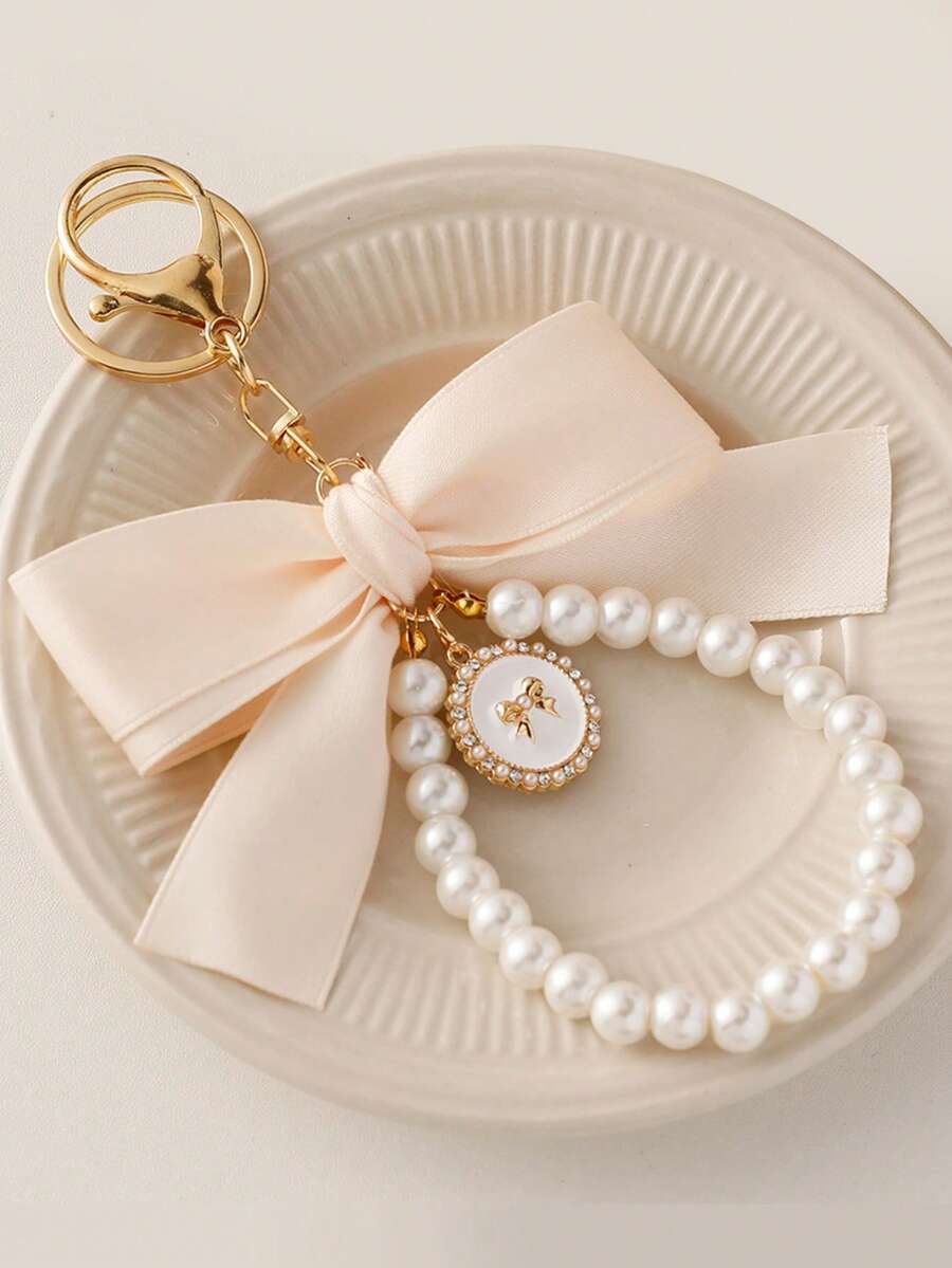 1pc Bow Knot Woven Keychain, F - Car Accessories Gift Ideas review and price