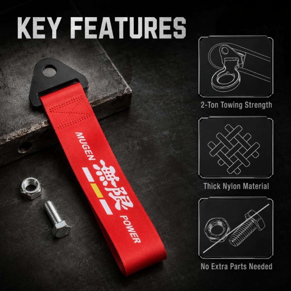 Car RACING Towing Rope JDM Dec - Car Accessories Unique review and price