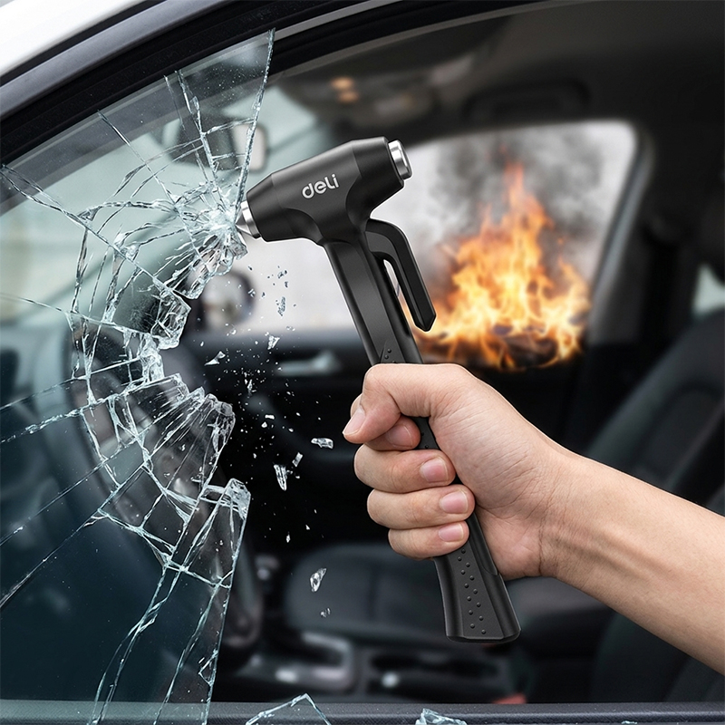 DELI Portable Car Safety Hamme - Car Emergency Tool Kit review and price