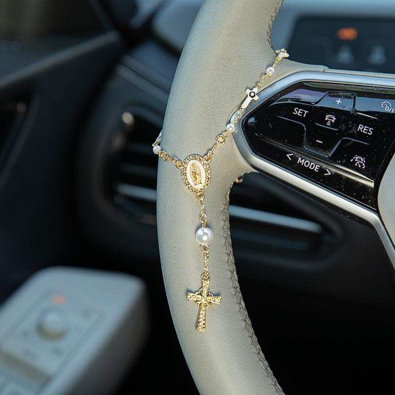 Steering Wheel Rosary Ornament - Car Accessories Unique review and price