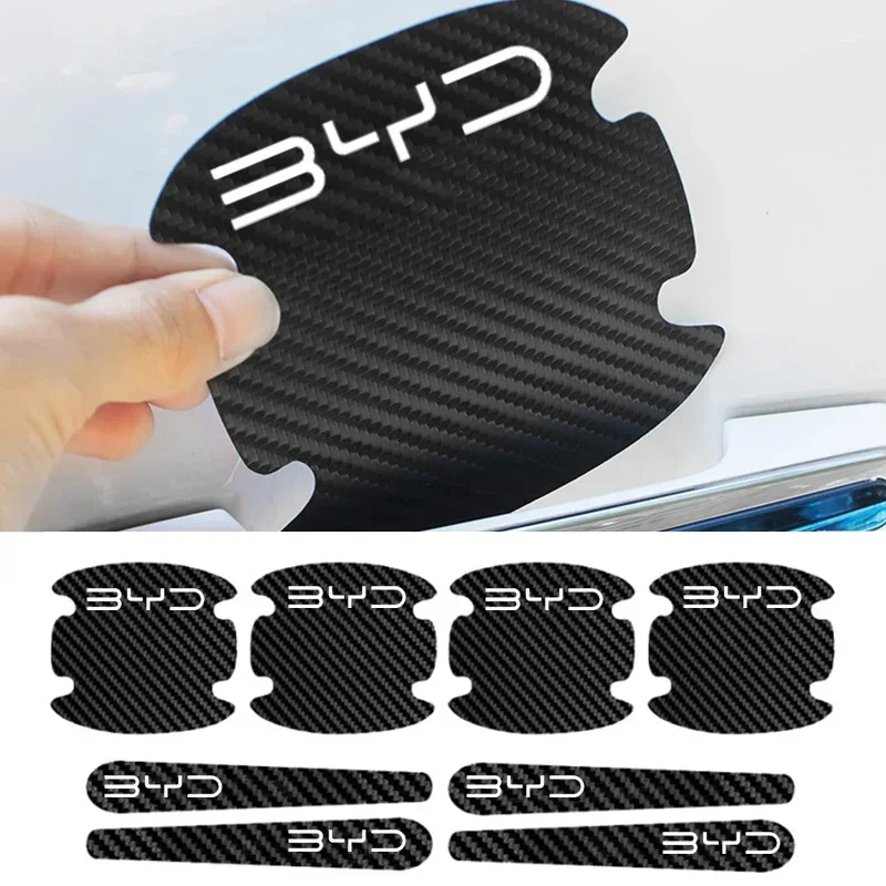 8Pcs Carbon Fiber Car Door Han - Car Door Handle Protector review and price