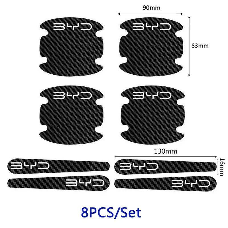 8Pcs Carbon Fiber Car Door Han - Car Door Handle Protector review and price
