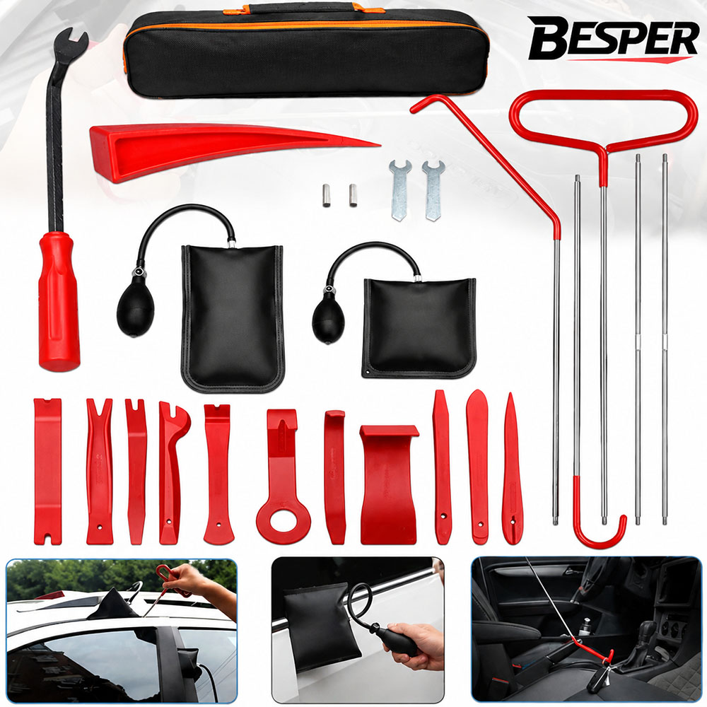 43/25/17Pcs Car Air Wedge Pump - Car Emergency Tool Kit review and price