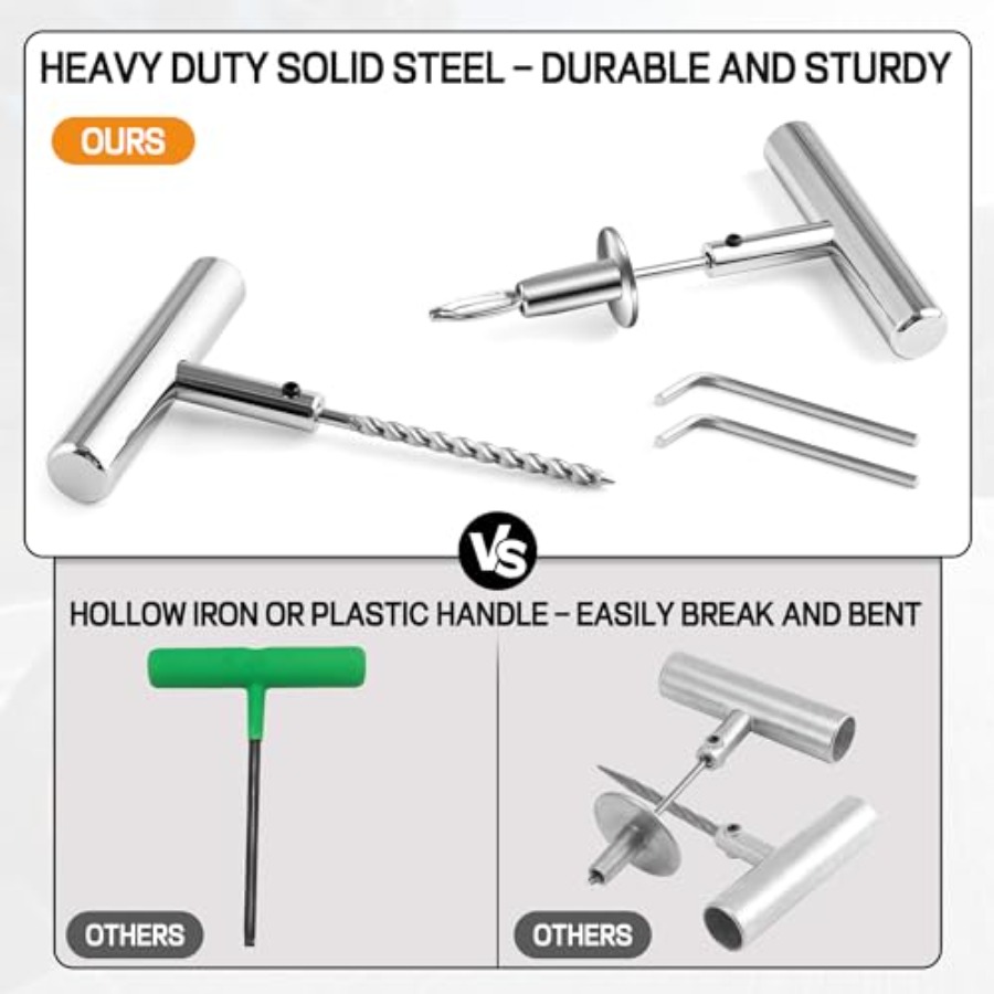 Solid Stainl Steel Tire Repair - Car Emergency Tool Kit review and price