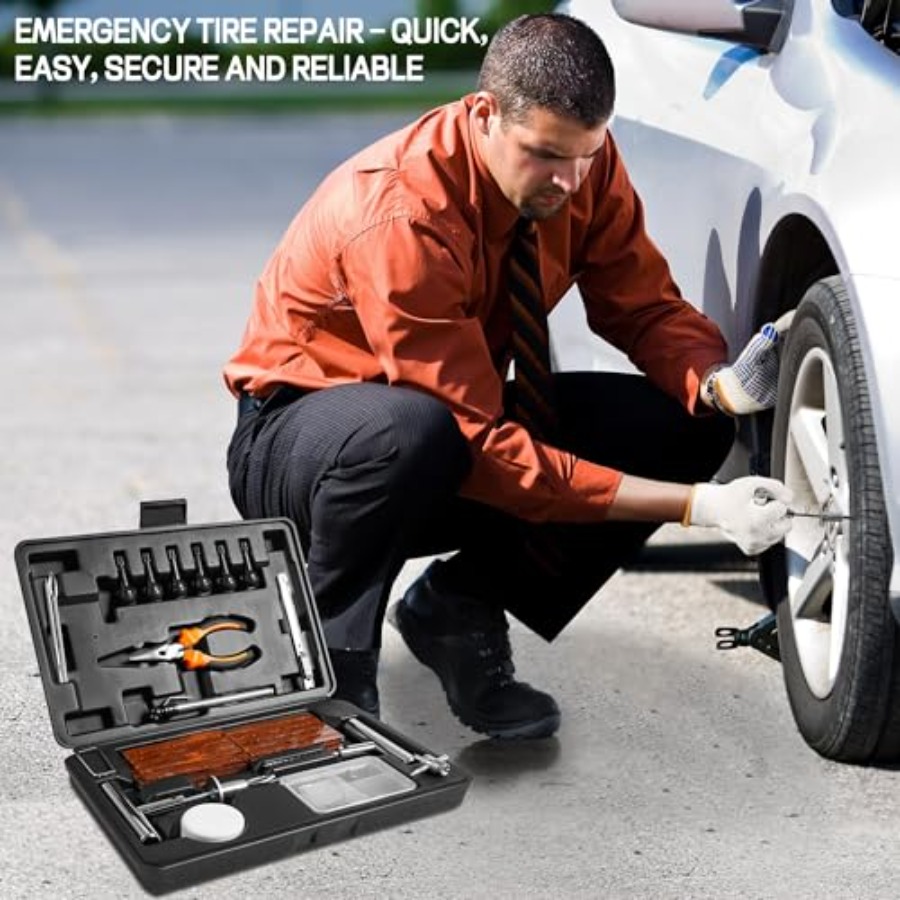 Solid Stainl Steel Tire Repair - Car Emergency Tool Kit review and price