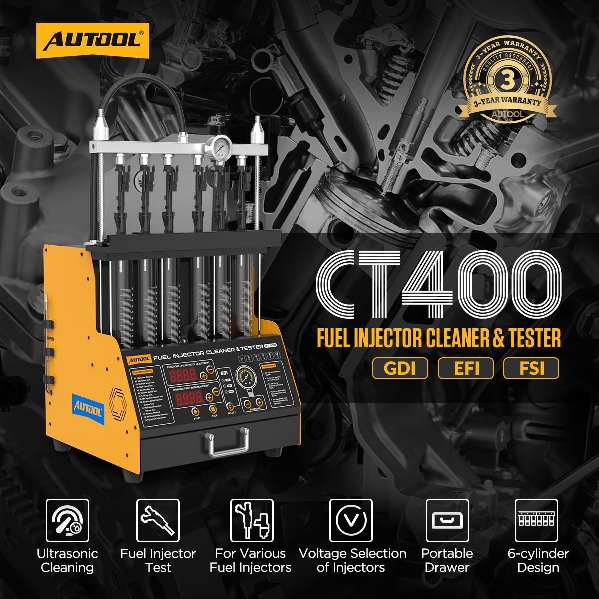 AUTOOL CT400 Car GDI EFI FEI F - Fuel Injector Cleaner review and price